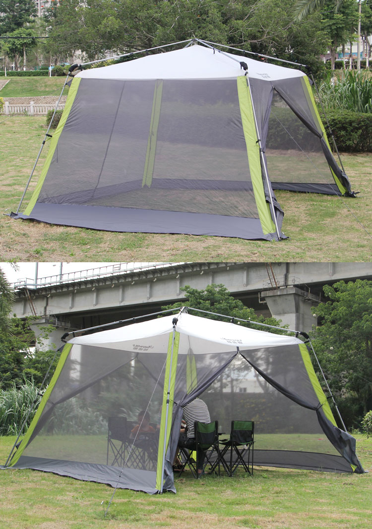 Cheap Goat Tents Automatic Ultralarge 300*300*210cm 5 8 Person Use Camping Tent Sun Shelter Beach Picnic Large Gazebo Single Layer Without Cover   